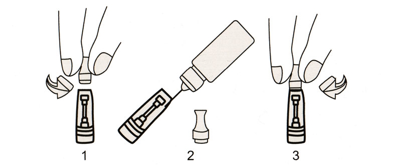 Remplissage du clearomiseur CE5+